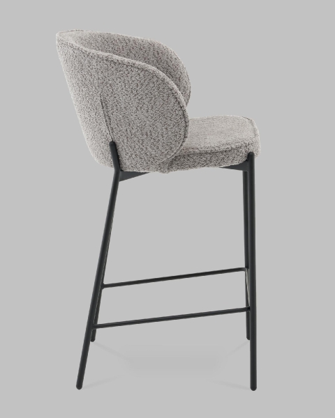 Стул полубарный Тисдейл букле серый