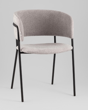 Кресло Нэлли New буклированный велюр серый