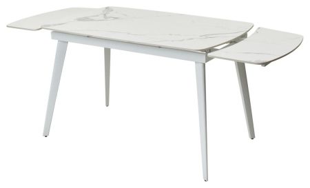 Стол ELIOT 120 GLOSS STATUARIO WHITE SINTERED STONE, WHITE