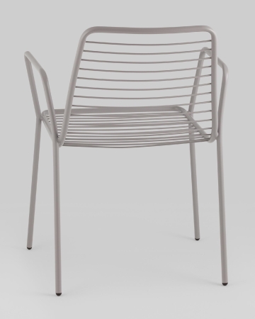Стул с подлокотниками Дели металл серый