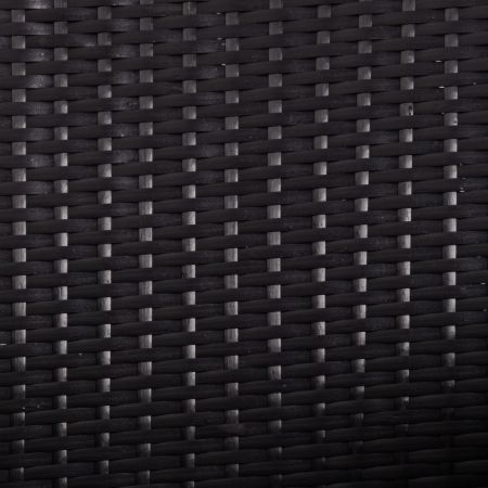 Обеденный сет (стол+4стула) (mod. 210036) пластиковый ротанг, стекло, 100х100х74 см / 60х60х75 см, черный, ткань: DB-16, серый