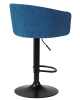 Стул барный DARCY черный, синий велюр 1922-20
