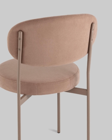 Стул Бриф DD велюр капучино каркас капучино муар
