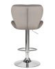 Стул барный BARNY серый велюр MJ9-75