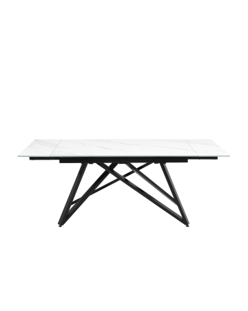 Стол обеденный Канкун раскладной 140-180*90 керамика белый