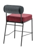 Стул полубарный Ponpoun темно-серый бордо