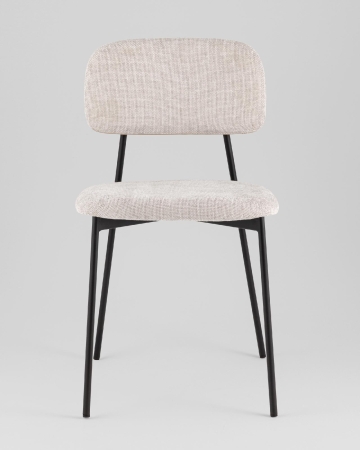 Стул Chao светло-серый черные ножки 2 шт.