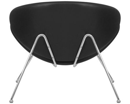 Кресло дизайнерское EMILY черный винил, хромированная сталь