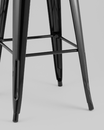 Стул барный TOLIX черный глянцевый + темное дерево KD