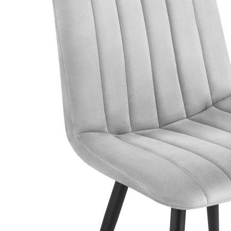 Стул на металлокаркасе Дани серый велюр velutto 52, черный