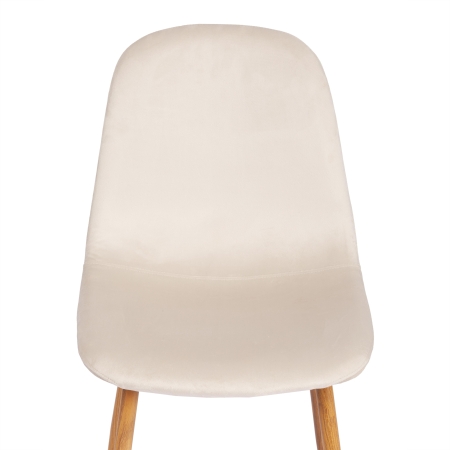 Стул BREEZE бежевый, ткань и металл, твердое сиденье, без подлокотников