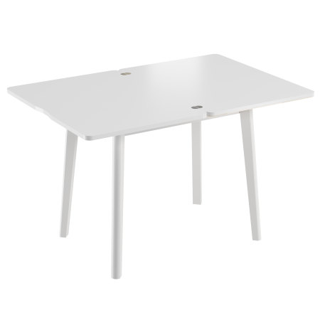 Стол кухонный Бейсик-68 крем/белый