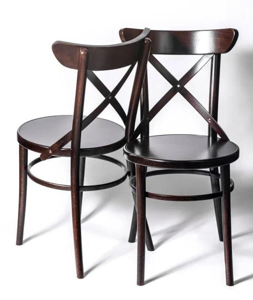 Деревянный стул венский Terra темный орех с твердым сиденьем