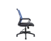 Кресло офисное Бит LB черный пластик, синяя сетка, черная ткань