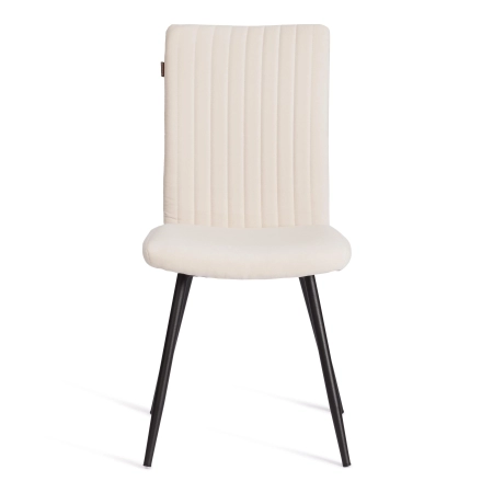 Стул обеденный Monte Carlo белый и серый, ткань и металл, мягкое сиденье, без подлокотников