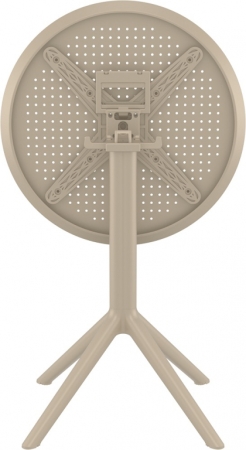 Стол пластиковый складной Siesta Contract Sky Folding Table Ø60 бежевый