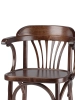Деревянный стул Венский темный тон с твердым сиденьем с дугами назад