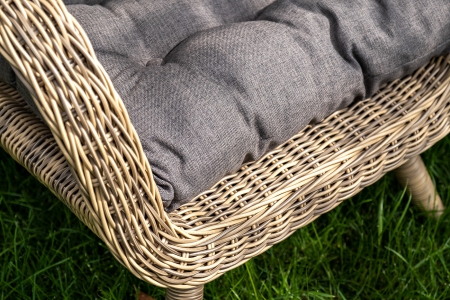 "Толедо" кресло плетеное с подушками, соломенный