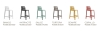 Стул пластиковый полубарный Nardi Net Stool Mini коралловый