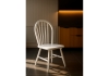Стул деревянный Венский белый с твердым сиденьем без подлокотников