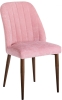 Стул Alen розовый, темный орех