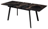 Стол АРУБА 140 МЕЙДЖИК, стекло, черный каркас