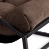 Кресло Charli коричневый, ткань и металл, мягкое сиденье, с подлокотниками