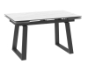 Стол раздвижной Alteza-140 (140+30+30x85) мрамор светлый, черный