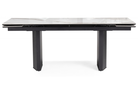 Керамический стол Монерон 200(260)х100х77 серый, черный