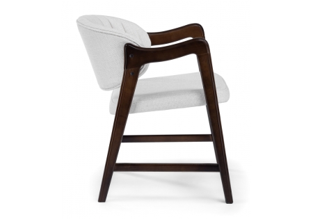 Стул деревянный Никсон ткань мешковина 9199-2, орех