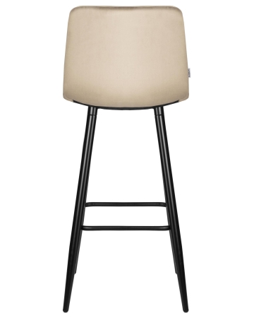 Набор 2 шт Стул барный NICOLE, черные матовые ножки, мокко велюр (108-104)