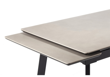 Керамический стол Норман 140(200)х80 carmen light grey, черный Керамический стол Норман 140(200)х80 carmen light grey, черный