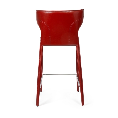 Стул полубарный Austin кожа ретро-красный