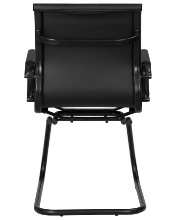 Офисное кресло CODY черный, экокожа и металл, твердое сиденье, с подлокотниками