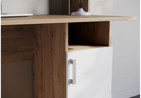 Компьютерный стол Эндо дуб вотан, белый