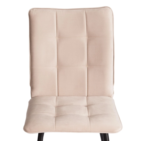 Стул обеденный Bari бежевый, ткань и металл, мягкое сиденье, без подлокотников Стул обеденный Bari бежевый, ткань и металл, мягкое сиденье, без подлокотников