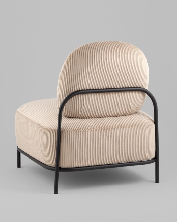 Кресло Стоун велюр рельефный бежевый