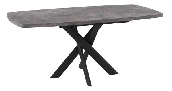 Стол Andres-130 дымчатая керамика, черный