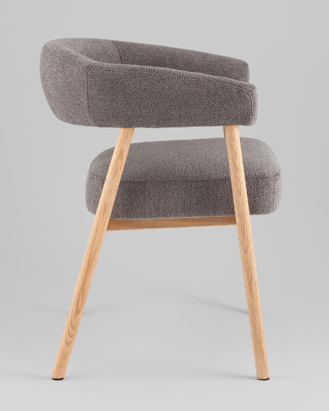 Стул обеденный Zubo с деревянными ножками темно-серый