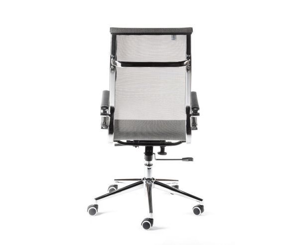 Кресло офисное Хельмут (серый) сталь + хром серая сетка Кресло офисное Хельмут (серый) сталь + хром серая сетка