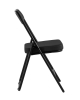 Складной стул Джонни экокожа черный каркас черный матовый