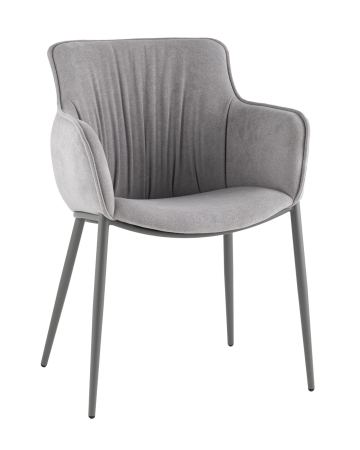 Стул Твигги шенилл серый с серым каркасом