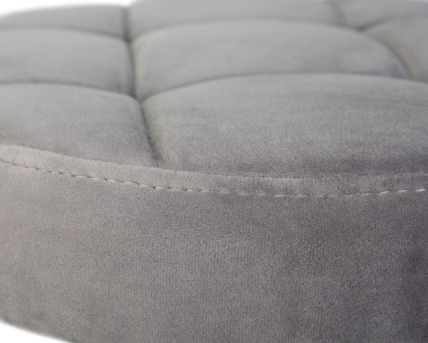 Набор 2 шт Табурет барный BRUNO BLACK, серый велюр (MJ9-75)