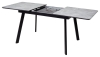 Стол АРУБА 140 Серый мрамор СКОРПИО, стекло, черный каркас