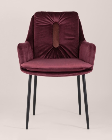 Кресло Саманта велюр бордовый