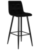 Стул барный NICOLE черные матовые ножки, черный велюр 108-77