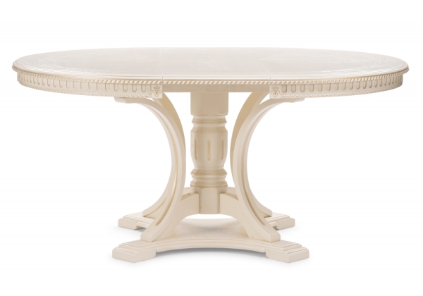 Стол деревянный Нозеан круглый бежевый, золото