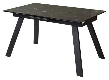 Стол Морис 140 ДАРК, стекло, черный