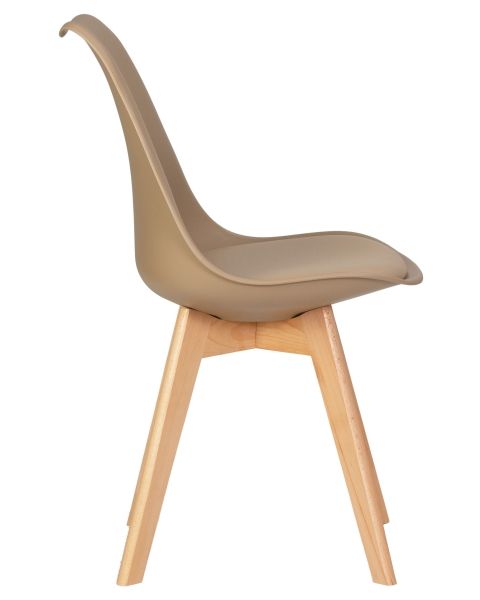 Стул обеденный JERRY SOFT ножки светлый бук сиденья бежевый GR-03