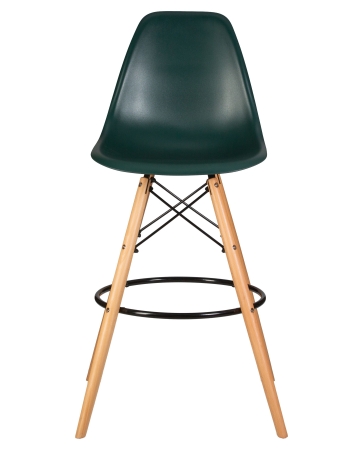Стул барный DSW BAR ножки светлый бук темно-зеленый G-13